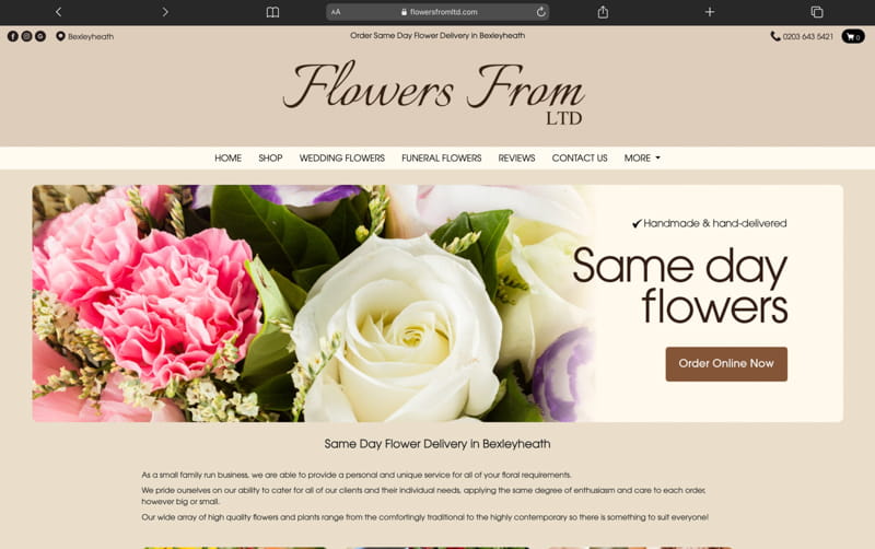 Flowers From Ltd Website