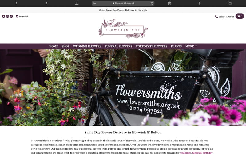 Flowersmiths Website