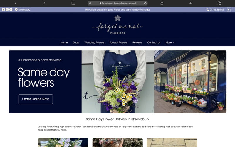 Forget Me Not Flowers Website