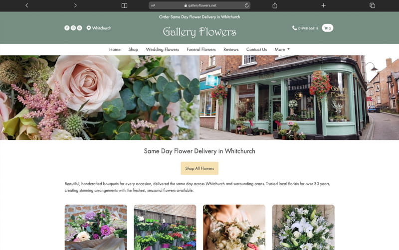 Gallery Flowers Website