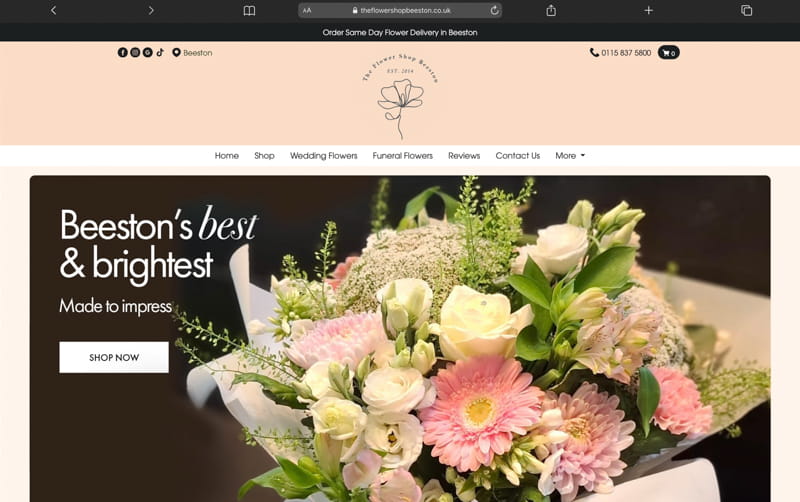 The Flower Shop Beeston Website