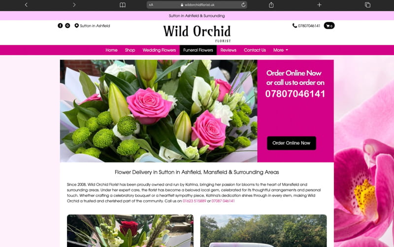 Wild Orchid Florist Website