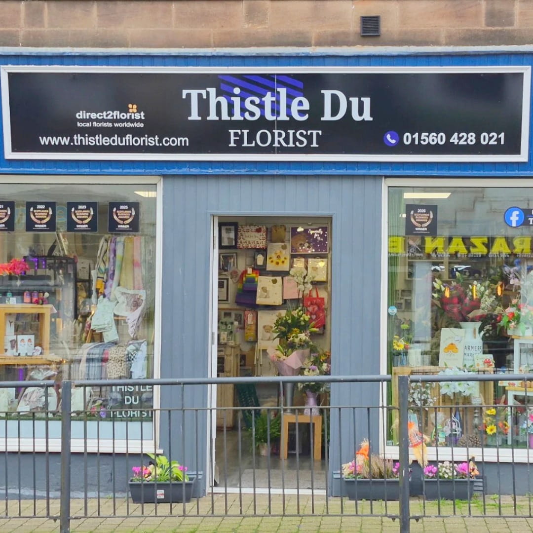 Thistle Du Florist, creating bespoke flowers for customers throughout Ayrshire.