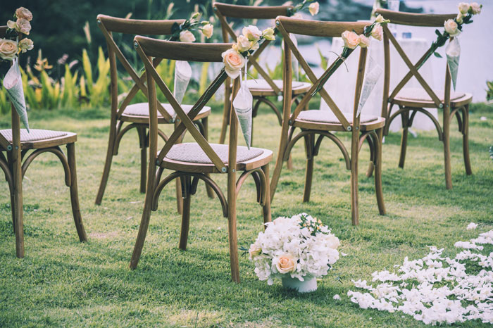 Empty Wedding Chairs