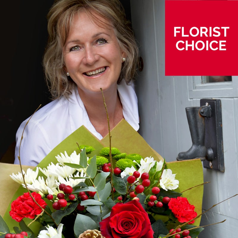  Order Christmas Florist Choice Hand-Tied flowers