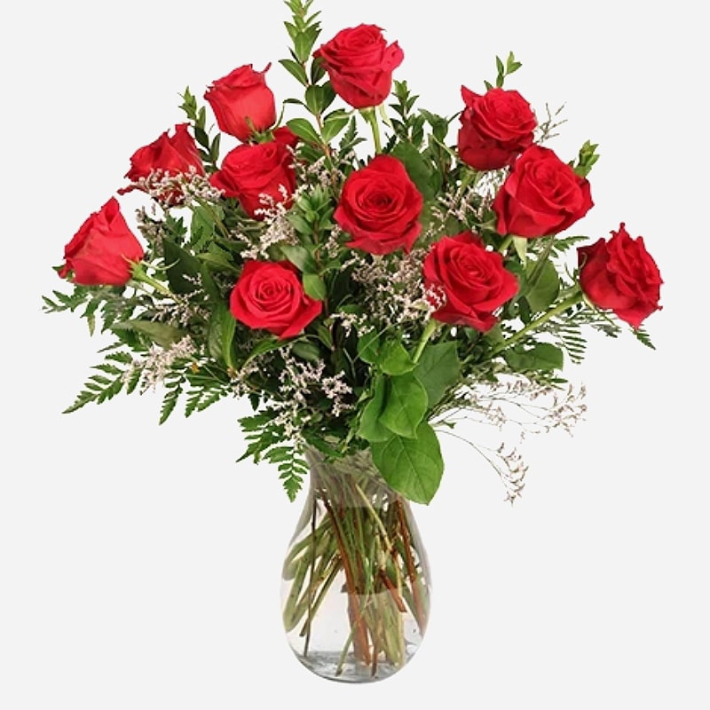  Order 12 Red Roses flowers
