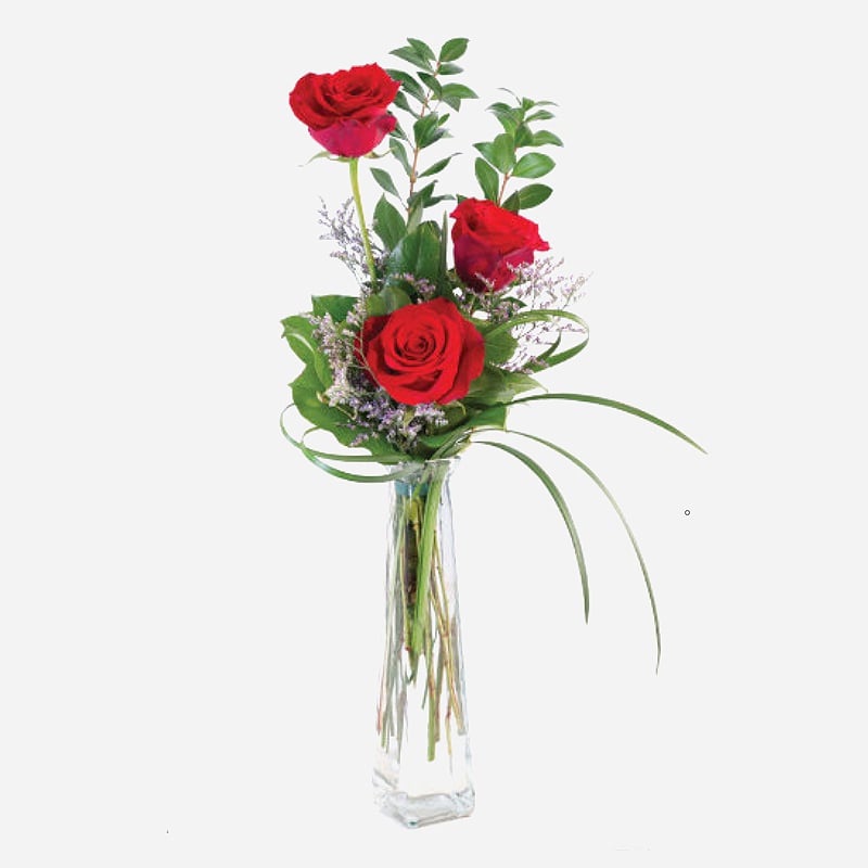  Order Three Red Roses flowers