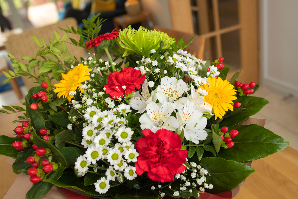image of a flower delivery by a local florist